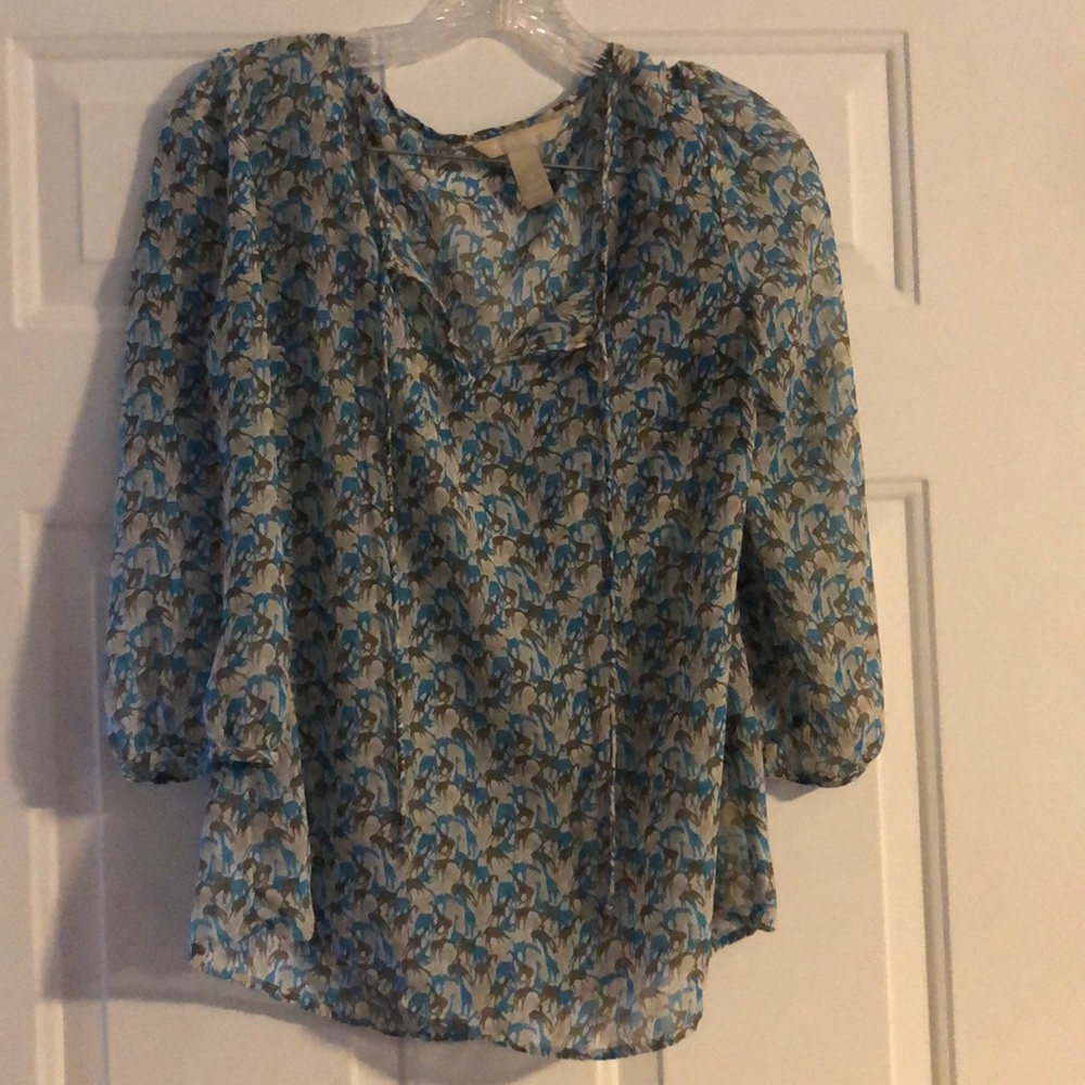 Sheer giraffe print top